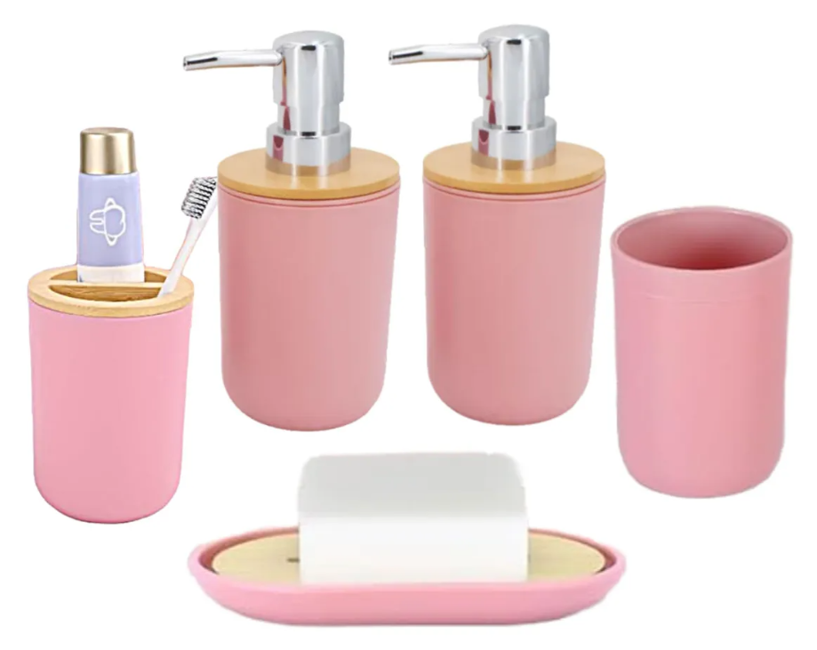 Foto 3 | Juego De Accesorio De Baño 5 Piezas Xtellar Rosa