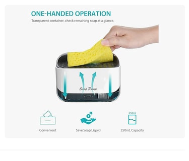 Foto 2 | Dispensador De Jabón Para Cocina Soporte De Esponja Jabonera Xtellar