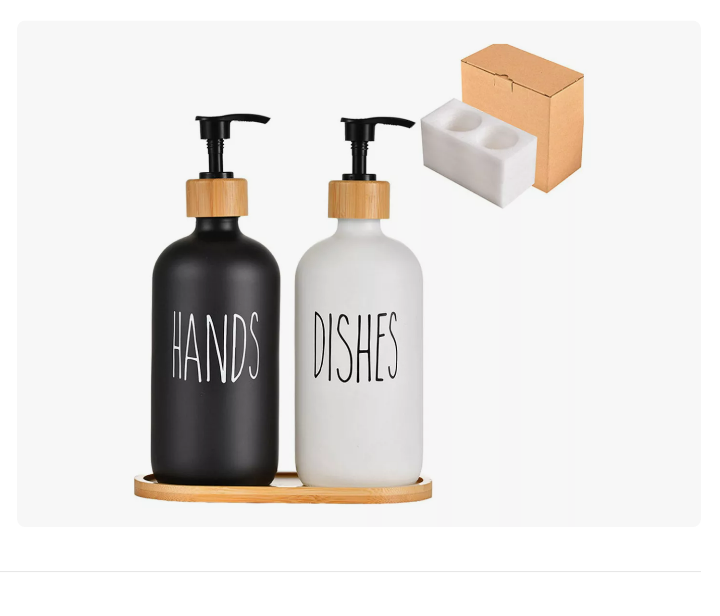 Foto 1 | Dispensadores de Jabón Liquido Xtellar 500 ml*2 y Tapa de Madera Baño