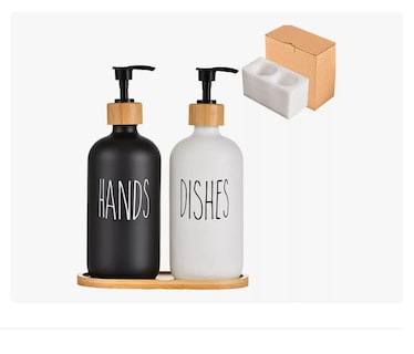Foto 1 | Dispensadores de Jabón Liquido Xtellar 500 ml*2 y Tapa de Madera Baño