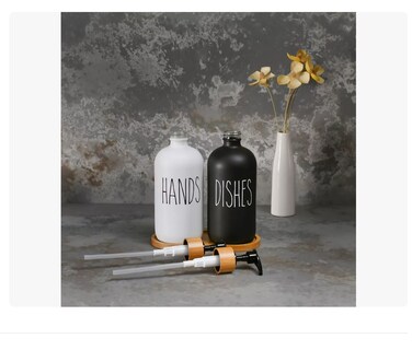 Foto 4 | Dispensadores de Jabón Liquido Xtellar 500 ml*2 y Tapa de Madera Baño