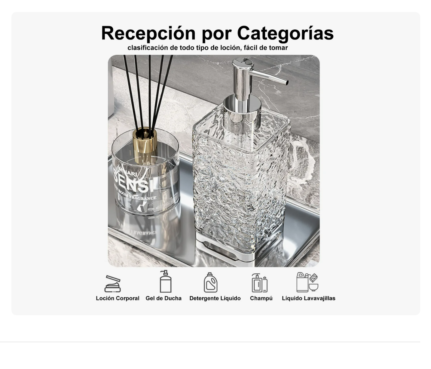 Foto 5 pulgar | Dispensador De Jabón Acrílico Con Bomba, Paquete De 3 Xtellar Gris