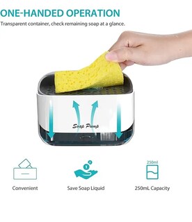 Foto 2 | Dispensador Xtellar De Jabón Para Cocina Soporte De Esponja Jabonera