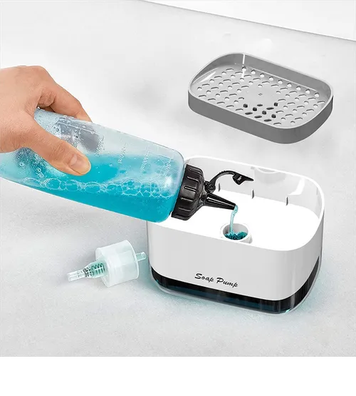 Foto 5 pulgar | Dispensador Xtellar De Jabón Para Cocina Soporte De Esponja Jabonera