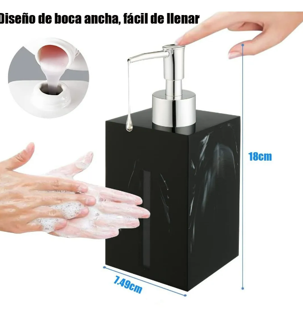 Foto 4 pulgar | Botella Xtellar De Jabón Con Patrón De Mármol De Resina Lujo Ligero