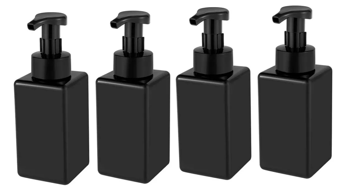 Dispensador Xtellar Shampoo De 650ml Marrón Para Baño, 4 Piezas
