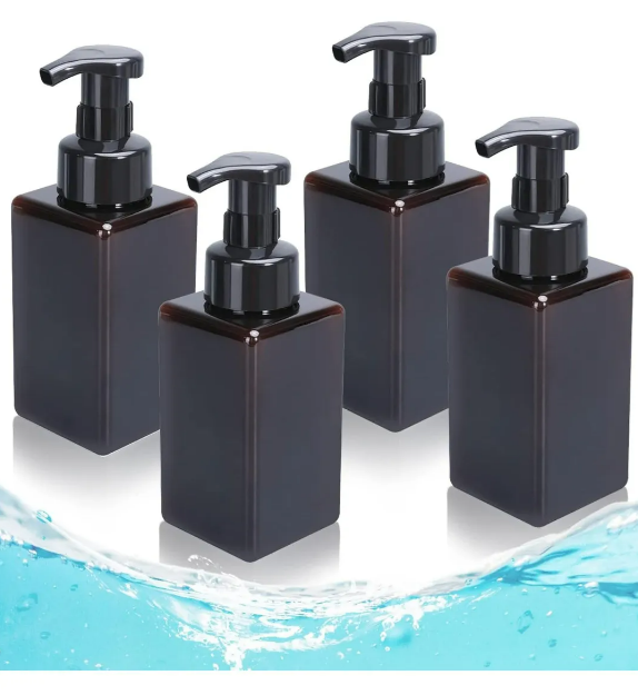 Foto 3 pulgar | Dispensador Xtellar Shampoo De 650ml Marrón Para Baño, 4 Piezas