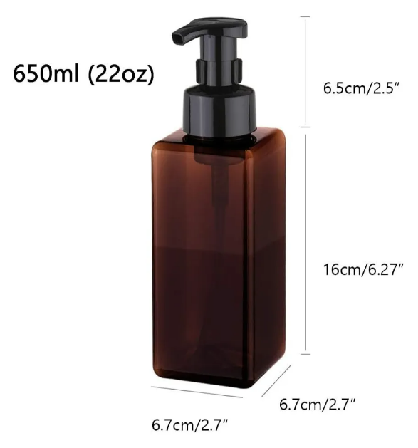 Foto 4 pulgar | Dispensador Xtellar Shampoo De 650ml Marrón Para Baño, 4 Piezas