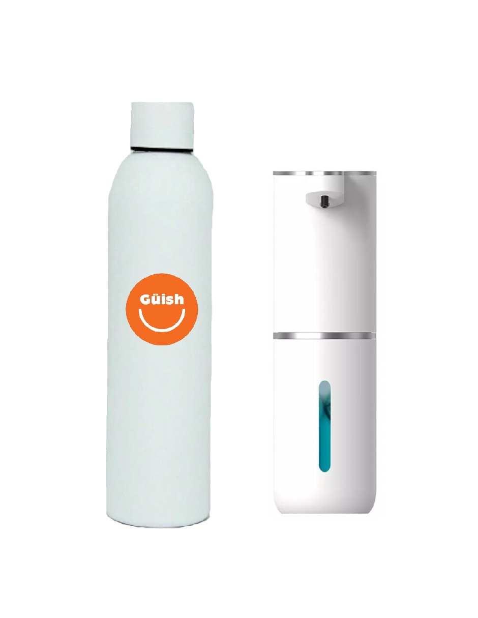 Dispensador De Jabón Automático + Termo Güish Gratis