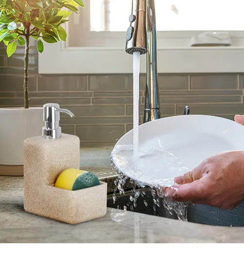 Foto 3 pulgar | Dispensador Xtellar De Jabon Liquido Con Esponja Para Baño Y Cocina