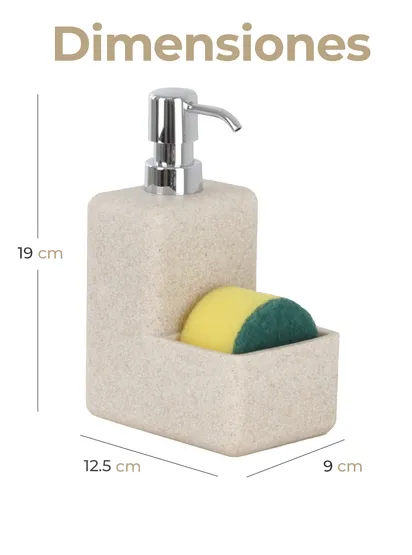 Foto 6 pulgar | Dispensador Xtellar De Jabon Liquido Con Esponja Para Baño Y Cocina