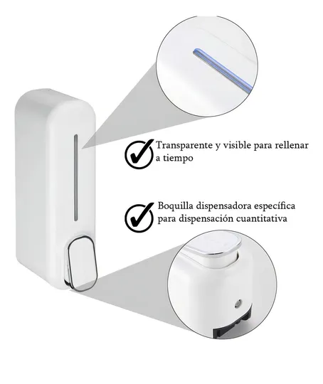 Foto 5 pulgar | Dispensador Xtellar Despachador De Jabon Liquido 350ml Color Blanco