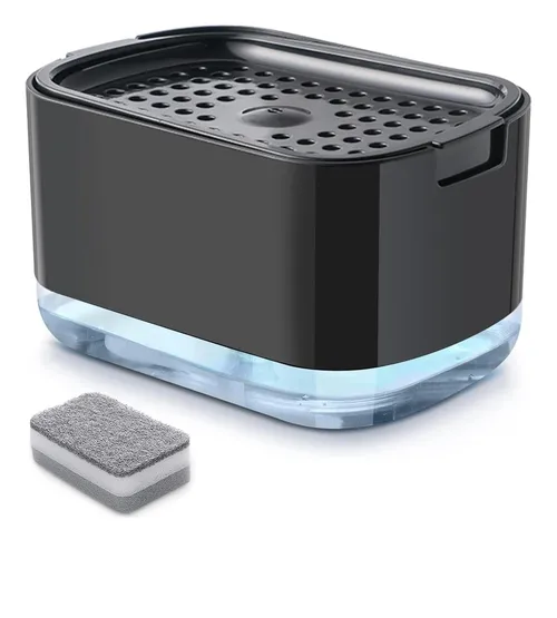 Dispensador Xtellar De Jabón Para Cocina Con Jabonera 2 En 1+esponja