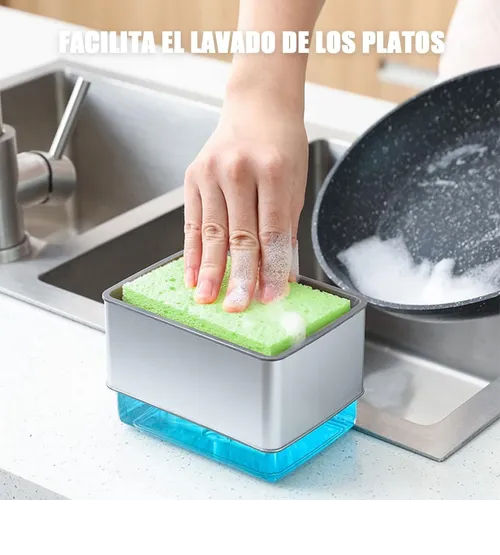 Foto 4 pulgar | Dispensador Xtellar De Jabón Para Cocina Con Jabonera 2 En 1+esponja