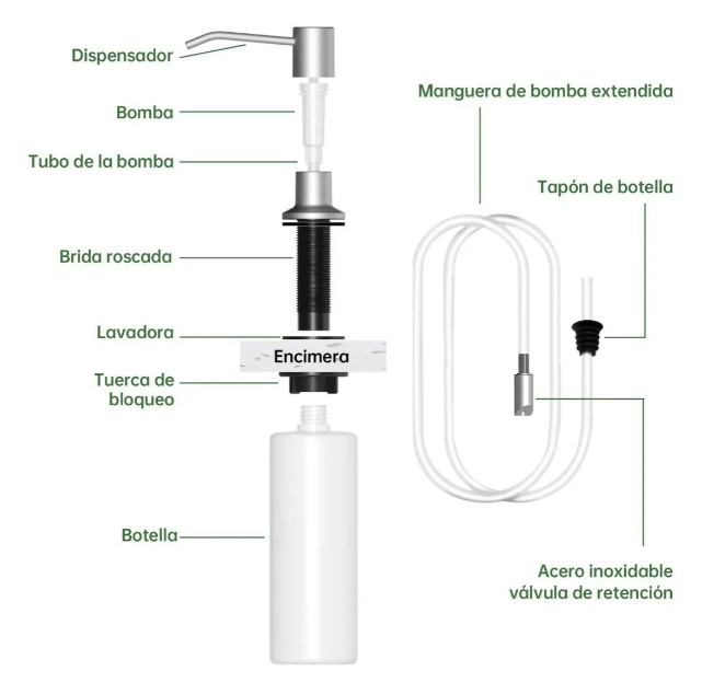 Foto 5 pulgar | Dispensador Xtellar De Jabón Para Fregadero De Cocina Crea 500ml