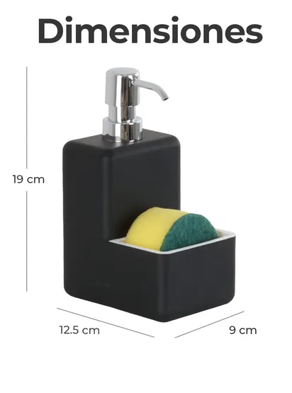 Foto 6 pulgar | Dispensador Xtellar De Jabon Liquido Con Esponja Para Baño Y Cocina