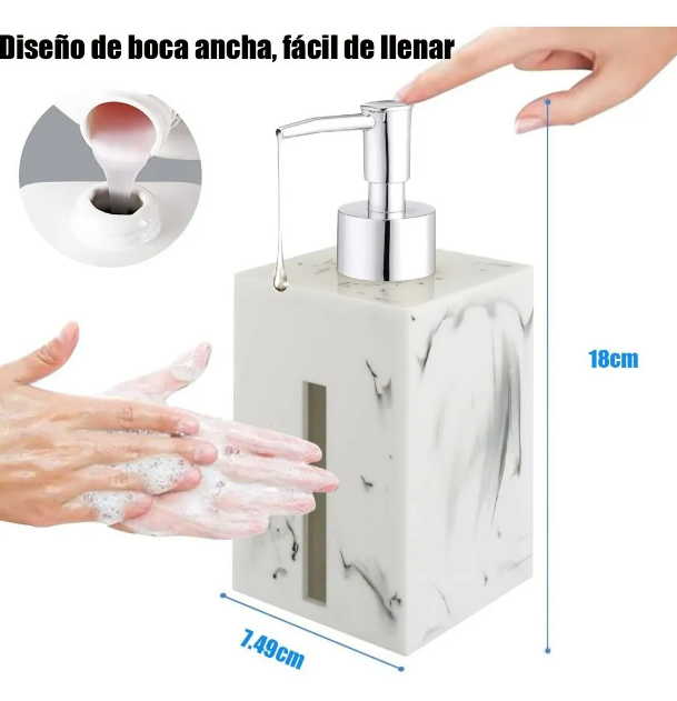Foto 3 pulgar | Botella Xtellar De Jabón Con Patrón De Mármol De Resina Lujo Ligero