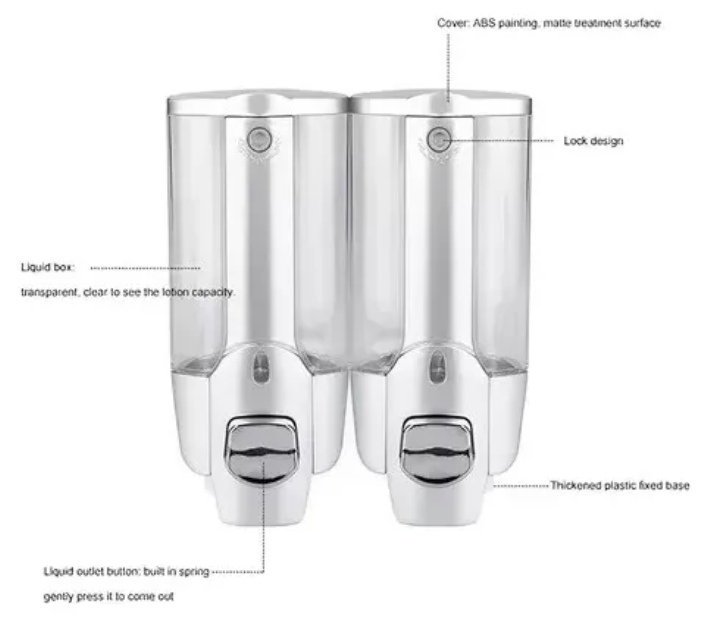 Foto 3 pulgar | 4pcs Xtellar Dispensador De Jabón Líquido Despachador Locion Estéril