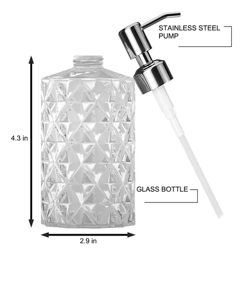 Foto 2 | 2 Xtellar Dispensadores Multiusos De Vidrio De Jabón Dliquido 350ml