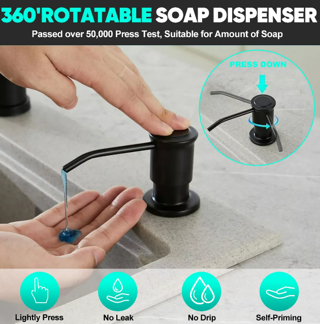 Foto 3 pulgar | Dispensador Xtellar De Jabón Para Fregadero De Cocina De Acero Inoxidable