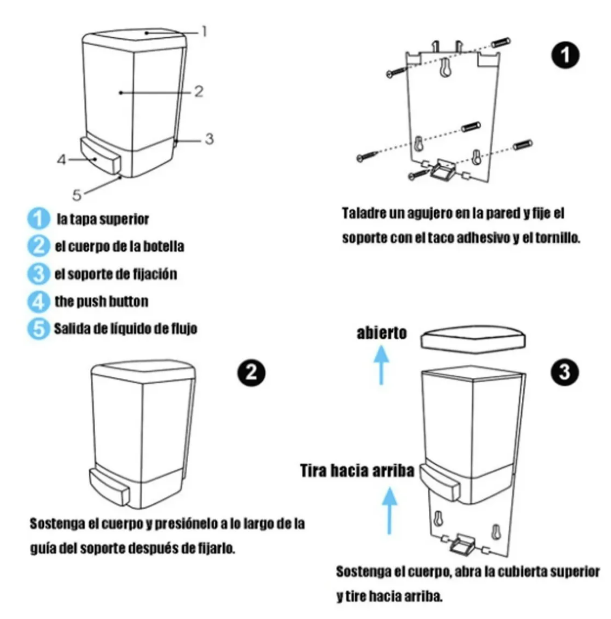 Foto 4 pulgar | Dispensador Xtellar De Jabón Líquido Antibacterial, Rellenable 800ml