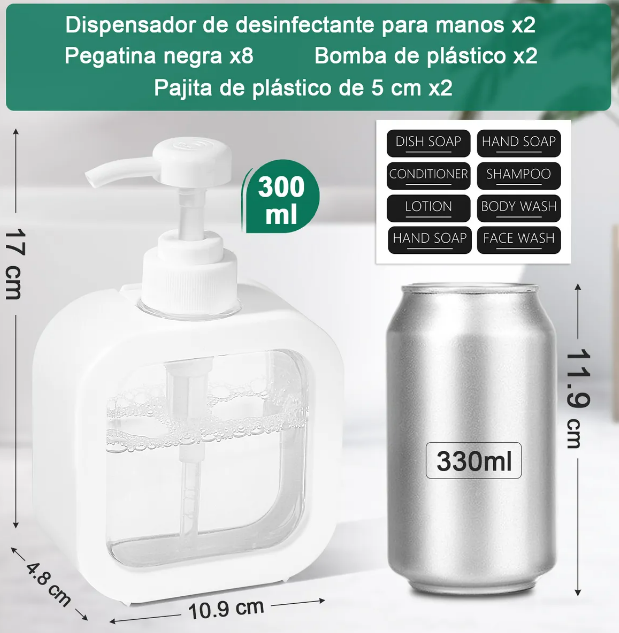 Foto 3 pulgar | Dispensador de Jabón Xtellar 2 Piezas 300ml
