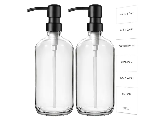 Foto 2 pulgar | Xtellar: Kit Dual Elegante De Dispensadores De Jabón En Vidrio Mate De Primera Calidad Para Baño Y Cocina