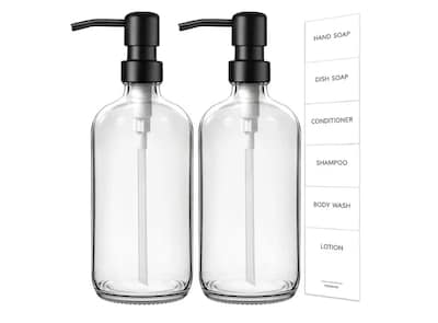 Foto 1 | Xtellar: Kit Dual Elegante De Dispensadores De Jabón En Vidrio Mate De Primera Calidad Para Baño Y Cocina