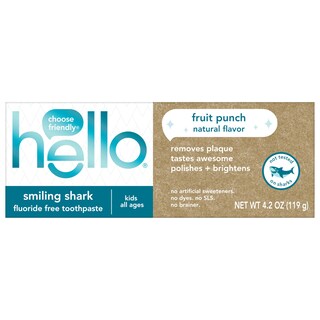 Foto 7 | Pasta De Dientes Hello Smiling Shark Fruit Punch Sin Flúor 125ml - Venta Internacional.
