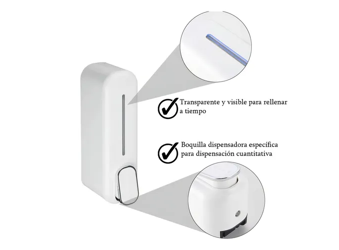 Foto 5 pulgar | Xtellar Dispensador De Jabón Líquido Premium 350ml En Blanco Elegante