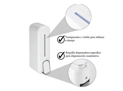 Foto 4 | Xtellar Dispensador De Jabón Líquido Premium 350ml En Blanco Elegante