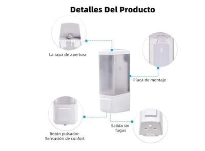 Foto 3 | Xtellar Dispensador De Jabón Líquido, Champú Y Desinfectante, Elegante Y Duradero 500ml