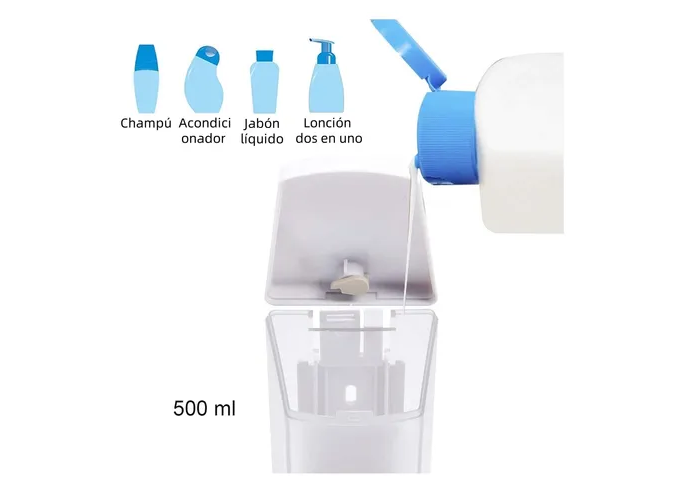 Foto 5 pulgar | Xtellar Dispensador De Jabón Líquido, Champú Y Desinfectante, Elegante Y Duradero 500ml