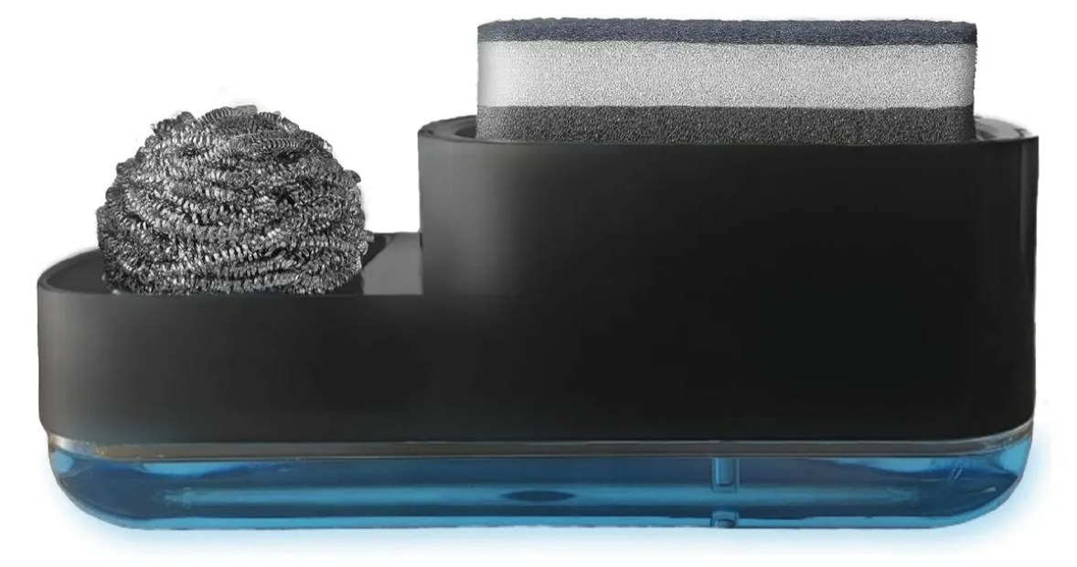 Xtellar Dispensador Premium De Jabón Líquido Con Jabonera Y Esponja Para Cocina Elegante