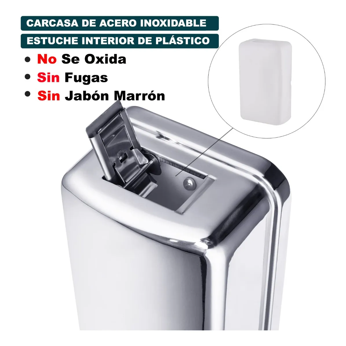 Foto 4 | Jabonera Despachador Jabon Liquido De Acero Inoxidable Eo Safe Imports Esi-20610 Plata