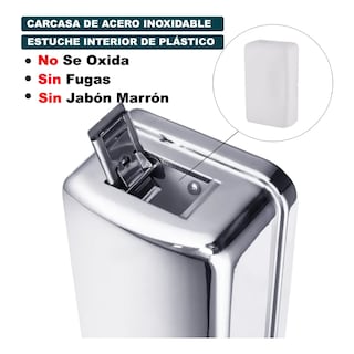 Foto 4 | Jabonera Despachador Jabon Liquido De Acero Inoxidable Eo Safe Imports Esi-20610 Plata