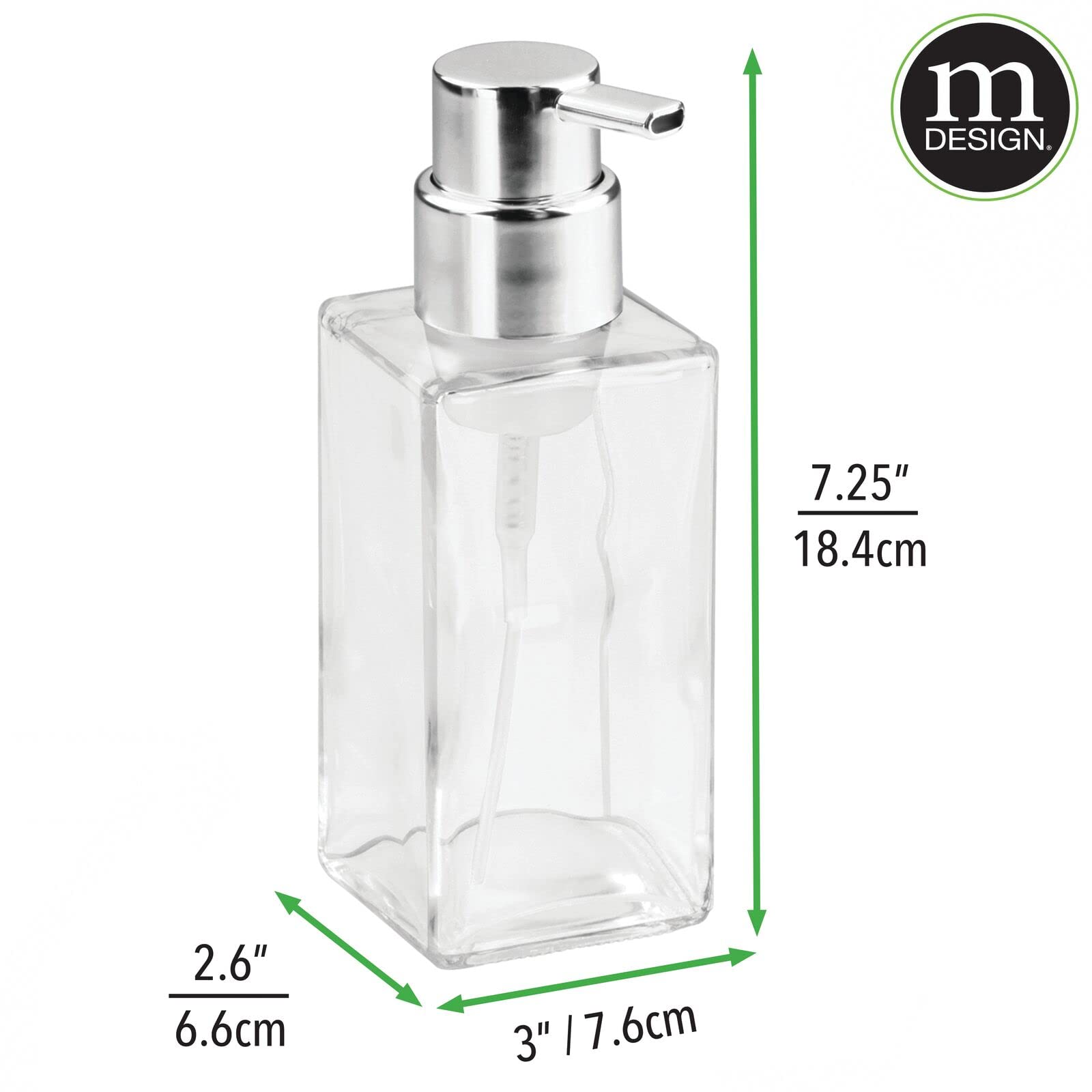 Foto 5 pulgar | Dispensador De Jabón Espumoso Para Manos Mdesign Glass  414 Ml  Paquete De 2 - Venta Internacional.