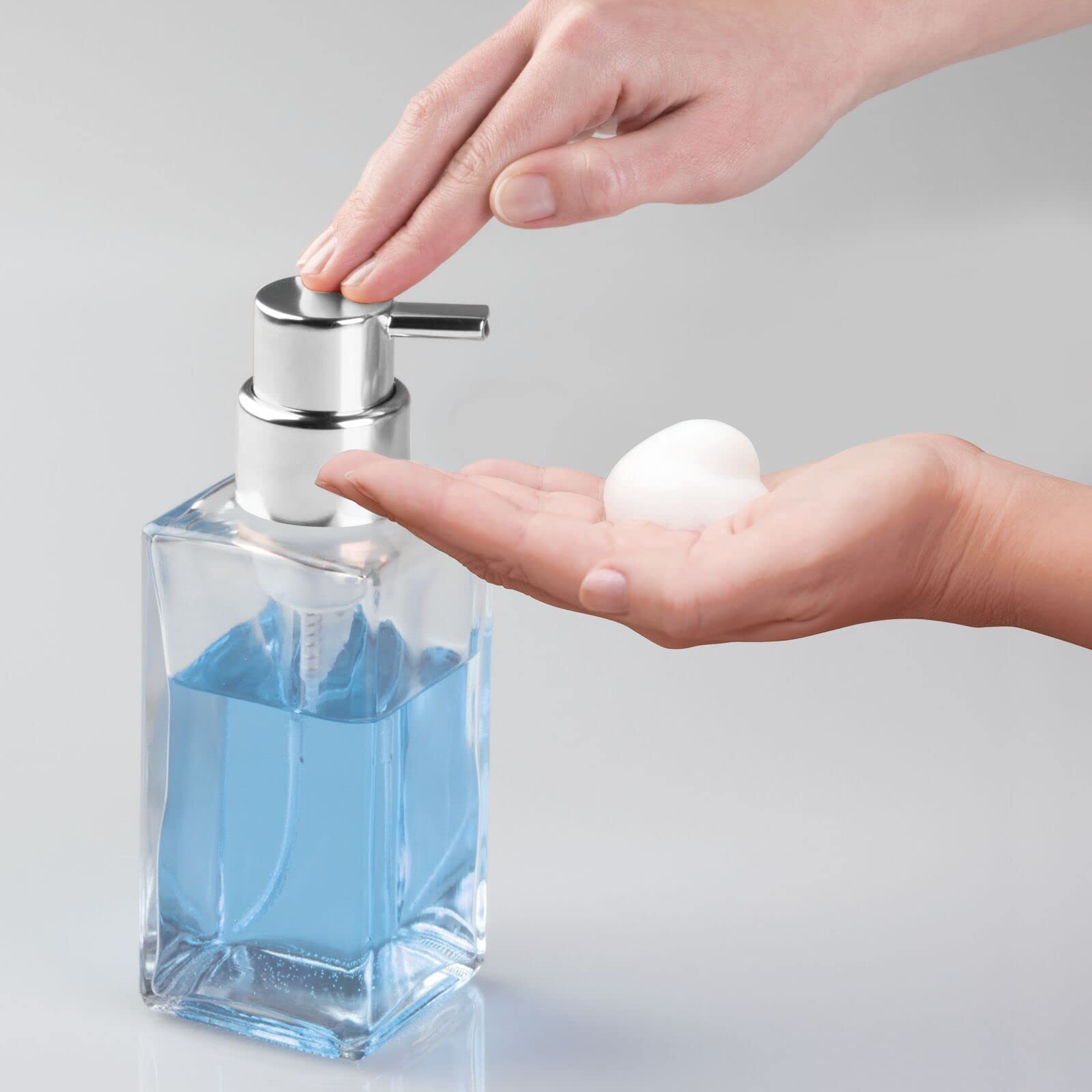 Foto 5 | Dispensador De Jabón Espumoso Para Manos Mdesign Glass  414 Ml  Paquete De 2 - Venta Internacional.