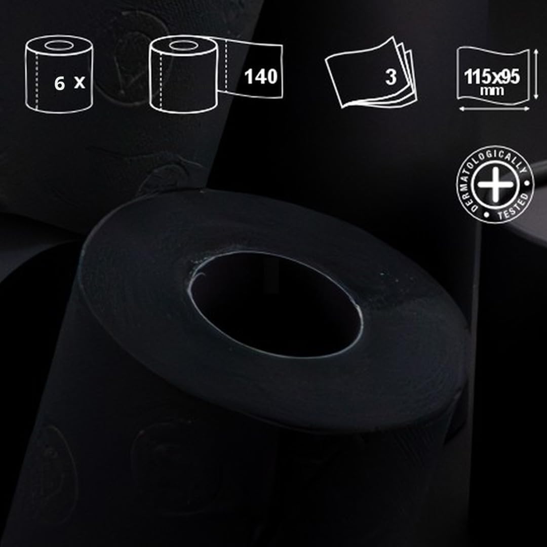 Foto 4 pulgar | Papel Higiénico Renova Negro De 3 Capas  140 Hojas  Paquete De 6 - Venta Internacional.