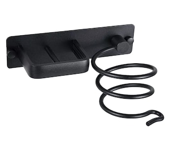 Foto 1 | Soporte para Secadora de Pelo para Baño Montaje Negro