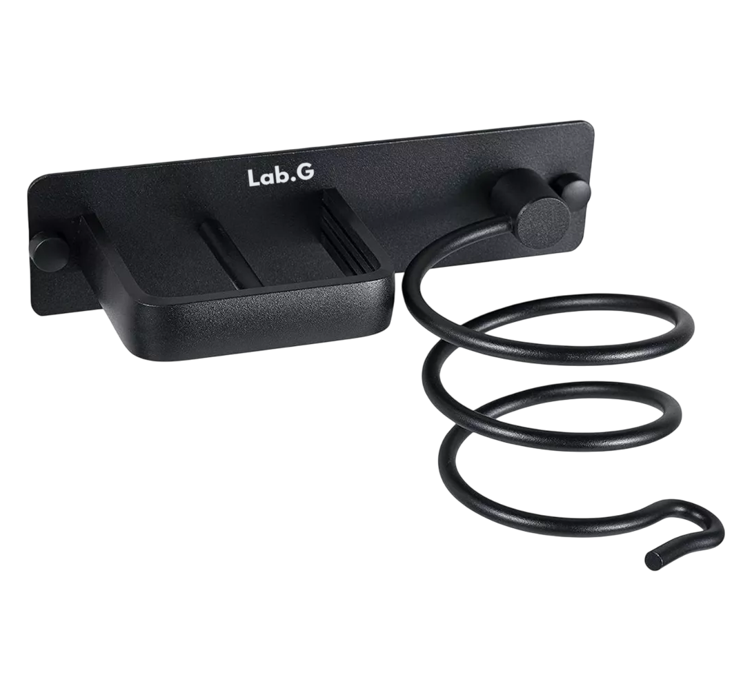 Soporte Para Secadora Plancha Pelo Alisador Lab.g Baño Montaje Negro