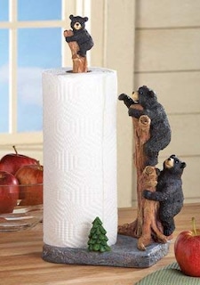 Foto 2 | Soporte para Toallas de Papel Collections Etc Northwoods Bears Resin - Venta Internacional