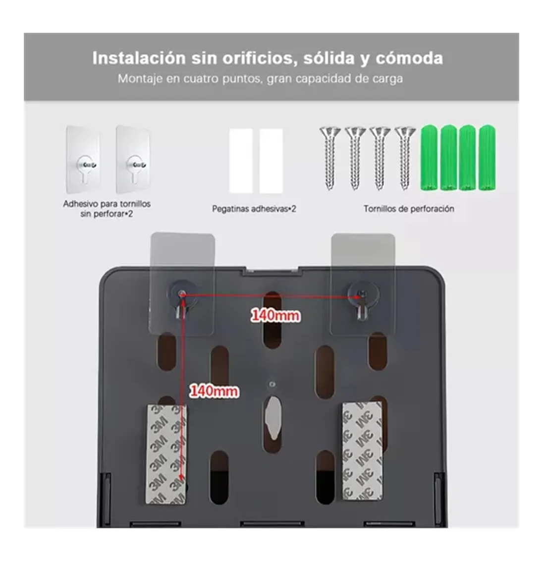 Foto 3 pulgar | Dispensador De Papel Toallas Sanitas Para Cocina Y Baños Blanco