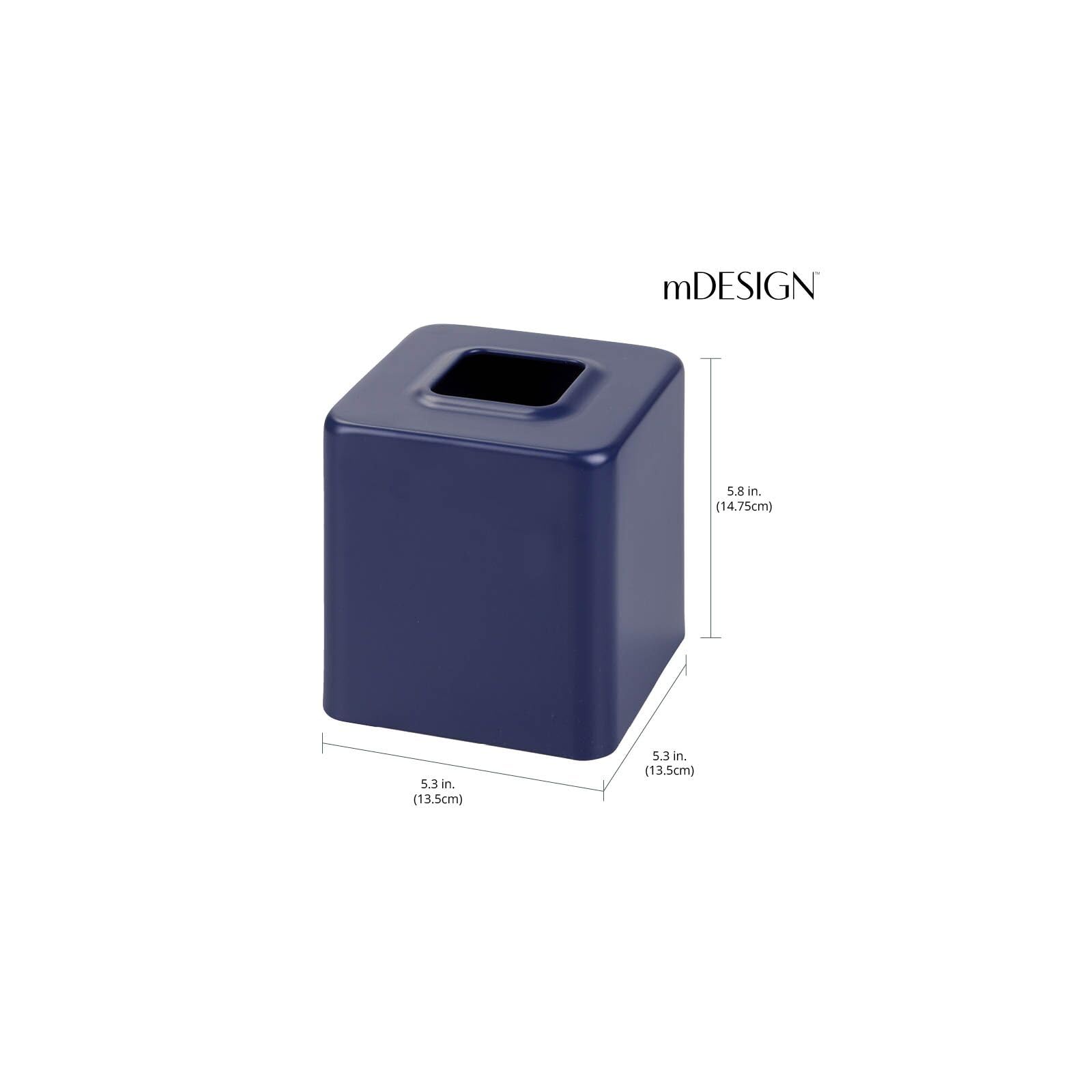 Foto 3 | Funda Para Pañuelos Mdesign Metal Square Unity  Color Azul Marino Mate - Venta Internacional.