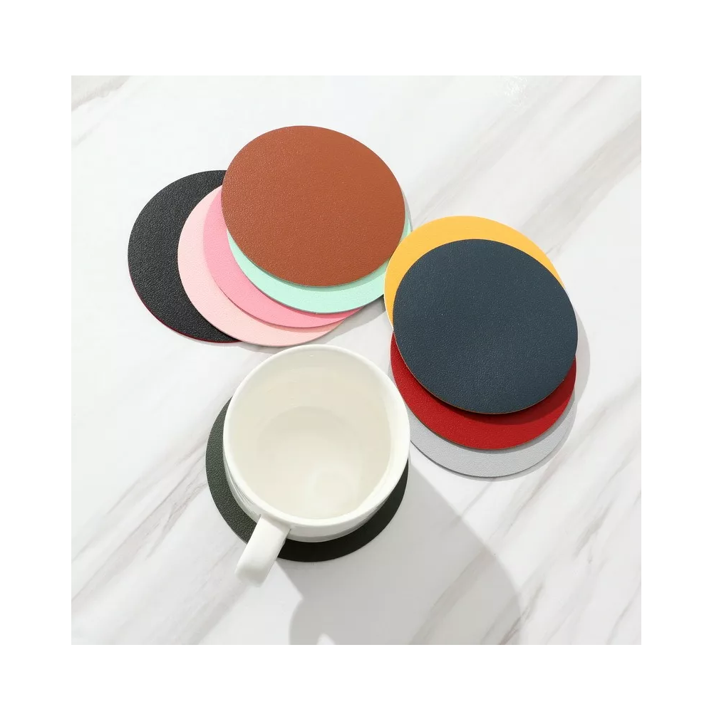 Foto 5 pulgar | Posavasos Antideslizantes Grandes 10 Cm 10 Piezas Bicolor