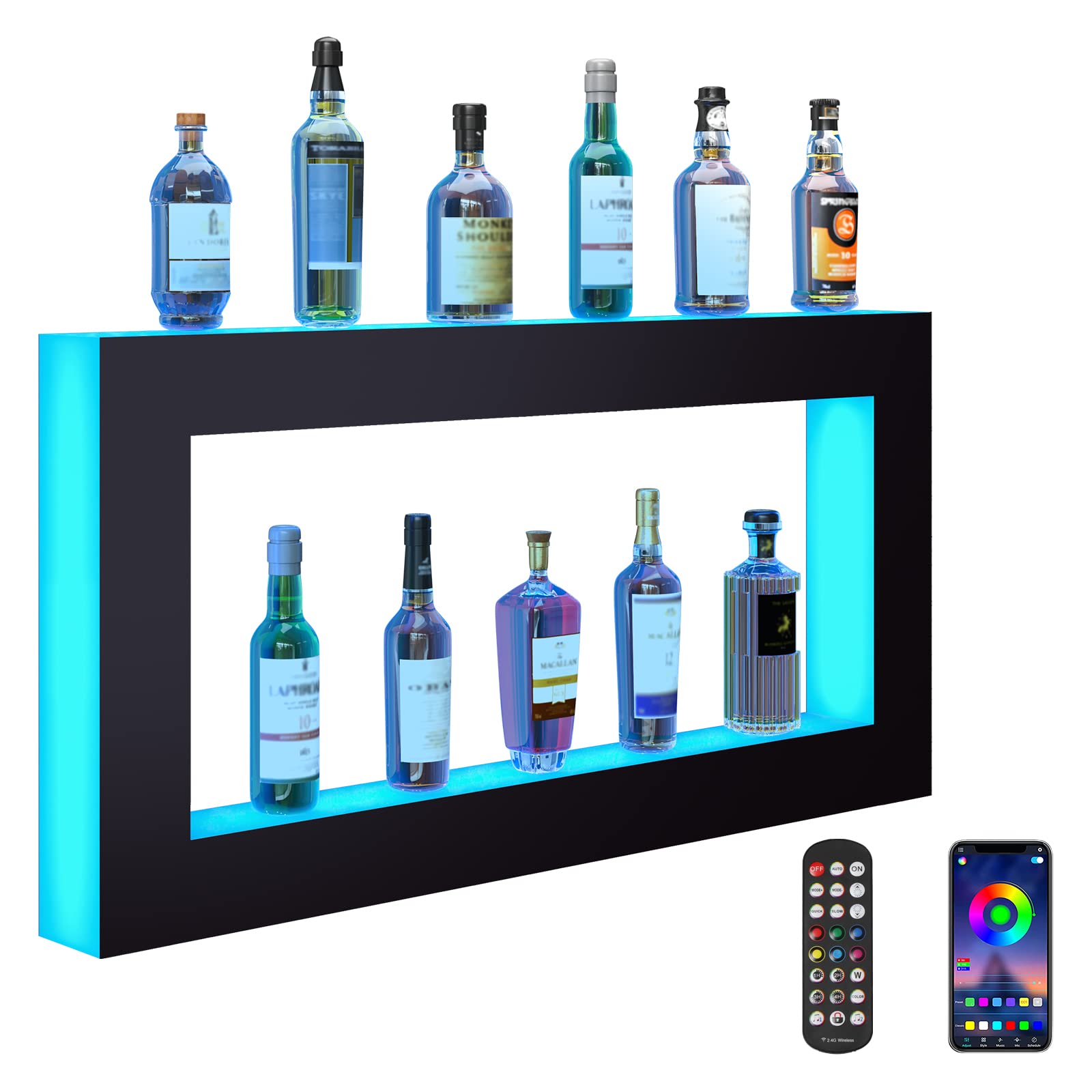 Estante Expositor Cuadrado Vevor Para Botellas De Licor Con Iluminación Led, 122 Cm - Venta Internacional.