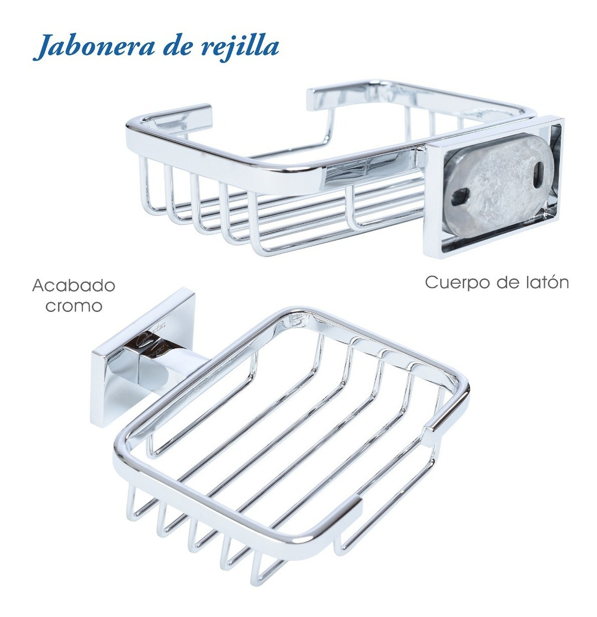 Foto 3 pulgar | Jabonera de Rejilla Gravita color Plata