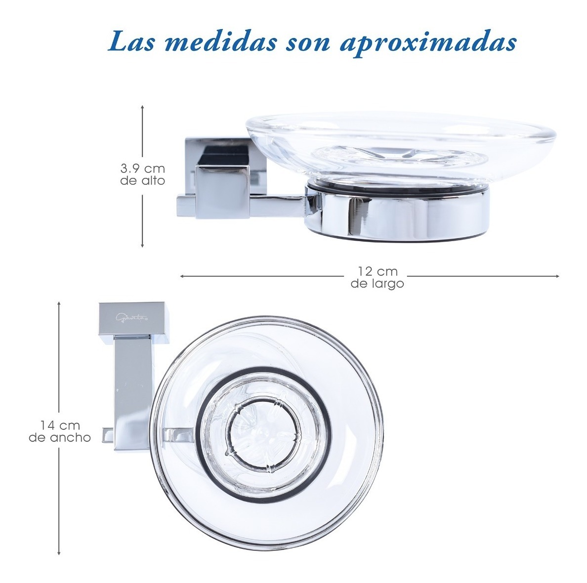 Foto 6 pulgar | Jabonera de Cristal con Base Gravita color Plata