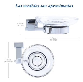 Foto 5 | Jabonera de Cristal con Base Gravita color Plata