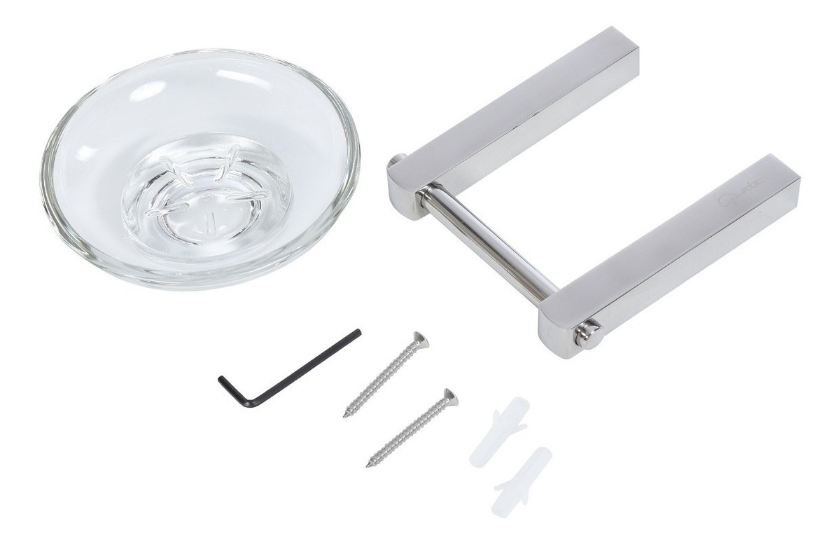 Foto 6 pulgar | Jabonera de Cristal con Base Gravita AB 1913.5A 46 color Plata